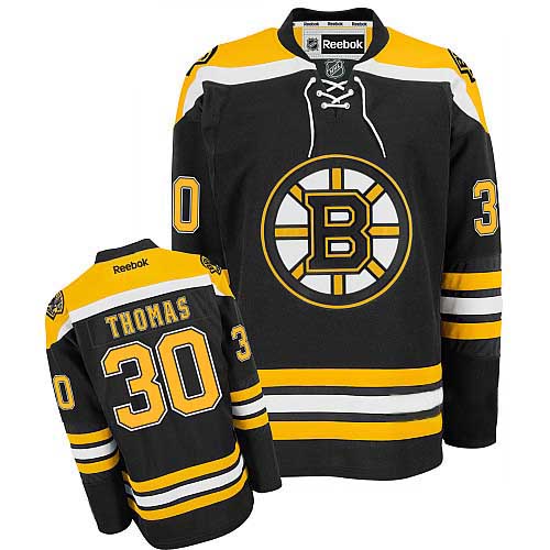 Boston Bruins 30 Tim Thomas Black Home Premium Quality NHL Hockey Jersey On Sale